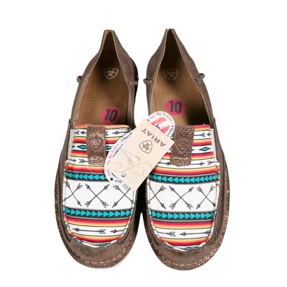 Ariat Shoes - NEW ARIAT Cruiser Casual Shoes Rose Gold Aztec Arrow Print Glittery Size US 10